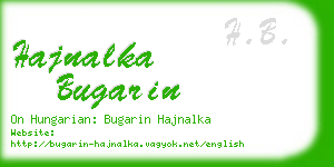 hajnalka bugarin business card